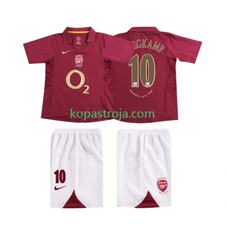 Billiga Fotbollströjor Arsenal BERGKAMP 10 2006 Retro Barn Hemma tröja 2005 Kortärmad